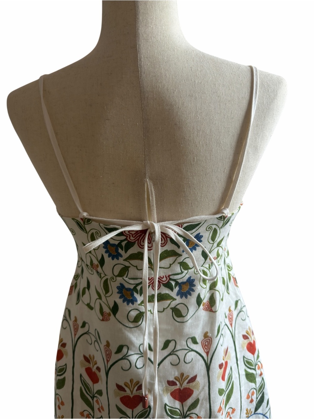 FARM RIO Stitched Garden Off White Midi Dress - S - Picture 6 of 10